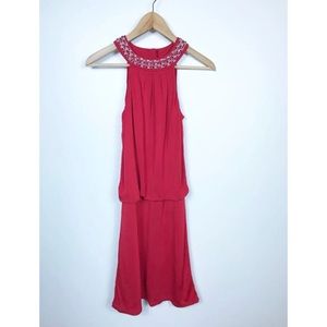 White House Black Market XS Red Chain Dress